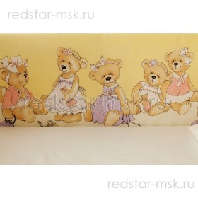 Комплект 3 предмета Lappetti  "В ожидании праздника" (мишки), сатин.