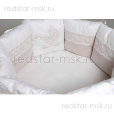 Комплект   "Колясочка", универсальный с подушечками для овальной (прямоугольной) кроватки, сатин, арт. 6039