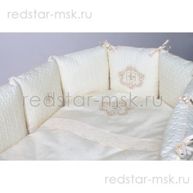 Комплект Lappetti  "Герб"для овальной кровати с подушечками 17 пр.