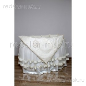 Комплект Lappetti  "Герб"для овальной кровати с подушечками 17 пр.