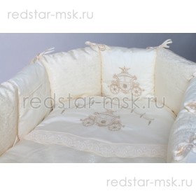 Комплект  "Карета",для овальной кроватки с подушечками, 17 пр. арт. 6046