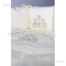 Комплект  "Карета",для овальной кроватки с подушечками, 17 пр. арт. 6046