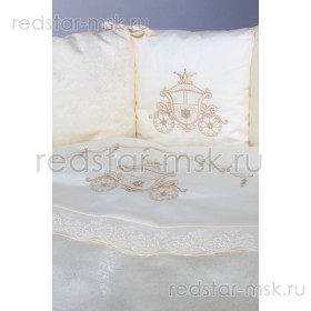 Комплект  "Карета",для овальной кроватки с подушечками, 17 пр. арт. 6046