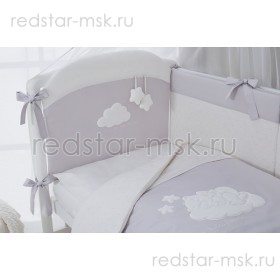 Комплект в кроватку "Бамбино Грей" Perina 6 предметов