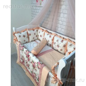 Комплект MARELE "Провинция роз" для прямоугольной кроватки