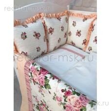 Комплект MARELE "Провинция роз" для прямоугольной кроватки