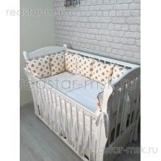 Комплект MARELE "Роза Оранж" для прямоугольной кроватки 