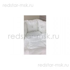 Комплект MARELE "Брилиант" для  овальных и прямоугольных кроваток, цвет: белоснежный.