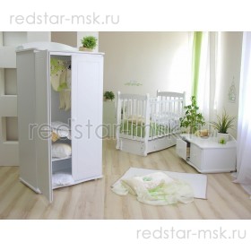 Детская кроватка Елисей С717 Красная Звезда г.Можга резьба  птички