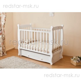 Детская кроватка Елисей С717 Красная Звезда г.Можга накладка паровозики