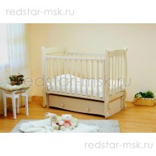 Детская кроватка Елисей С717 Красная Звезда г.Можга резьба  птички