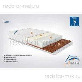 Детский ортопедический матрас Афалина ЭКО 125х65 см. Детский ортопедический матрас Афалина ЭКО 125х65 см.